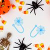 ULTNICE 20Pcs Stretchy Sticky Toy Halloween Prank Toys Spider Net Design Wacky Fun Stretchy Sticky Spider Web Halloween Playthings Halloween Party Favors for Kids (Blue)