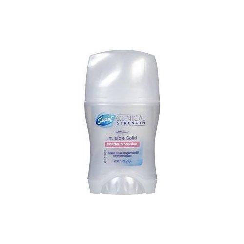 Secret Clinical Strength Invisible Solid Women's Antiperspirant & Deodorant, Powder Protection, 1.6 Oz (2 Pack)