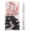 Nail Tools, Two Drill Bits Detachable Nail Piercing Tool for Nail Piercing Nail Decor Hand Drill and Beaded Rings for Tips Nail Drill