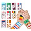 Autousa 30x Temporary Tattoos of Denmark Flag for International Competitions 2024 European Championship Football World Cup Face Waterproof Flags Stickers (30 Sheets)