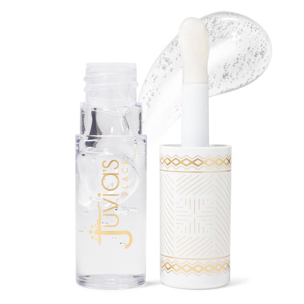 Juvia's Place Magic Lip Oil, White Peach - Hydrating, Glossy Finish, Light Weight & Non-Sticky Finish with Vitamin E & Fruit Extracts - Enhance Beauty w/Glossy Dewy Shine for Dry Chap Lips