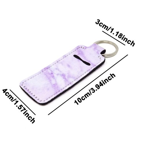 Honbay 5PCS Marble Chapsticks Holder Pouch Cute Design Lip Balm Holders Lipstick Holder for Travel (5 Color)