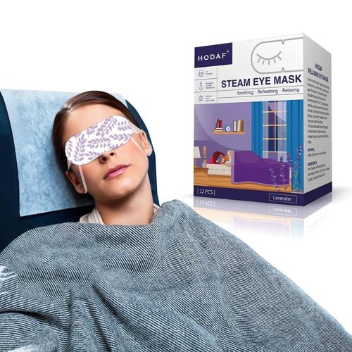 Generic 12 Packs Lavender Steam Eye Mask for Dry eyes, Heated eye mask Reduces Dark circle puffiness, Disposable Eye compress warm compress for eyes relax sleep mask