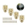 Iron Wood Box Hasp Toolbox Chest Case Luggage Suitcase Spring Loaded Toggle Latch Buckle Lock Clasp Pack of 4 (Gold)