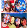 Go Ho 6 Colors Face Body Paint for Halloween Makeup,White &Black &Red&Yellow&Green&Royal Blue Face Paint,Waterproof Professional USA Flag Face Painting,Halloween Cosplay SFX Makeup Palette