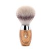 MÜHLE KOSMO Olive Wood Silvertip Fiber Shaving Brush - Synthetic Luxury Shave Brush for Men, Rich Lather
