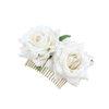 1 Piece Artifical Rose Flower Hair Clip Rose Flower Bridal Hair Side Comb Wedding Flower Hair Accessories Hair Combs Side Headpiece for Women Bridal Wedding Veil Beach Party, White