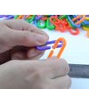 ccHuDE 100 Pcs Plastic C Clip Hooks Interchangeable Rainbow C Links Colorful Chain Links Plastic Open Link Rings for Classroom Playroom Bird Cage