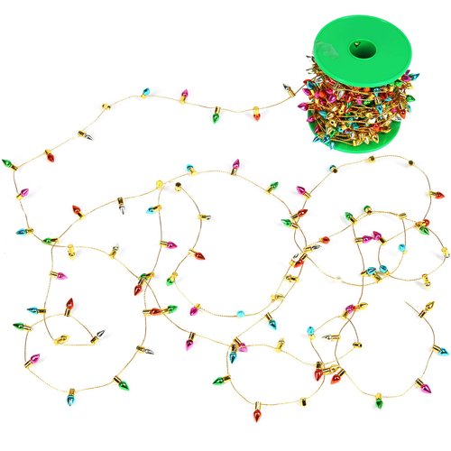 Orgrimmar Fake Light String Christmas Decoration Doll House Miniature Furniture Accessories String Lights (15m/591inch)