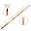 Beaute Galleria 3 Pieces Kolinsky Sable Oval Acrylic Nail Art Brush Set, Manicure Detail Painting Nail Art Pen (Size 4, 8, 10)