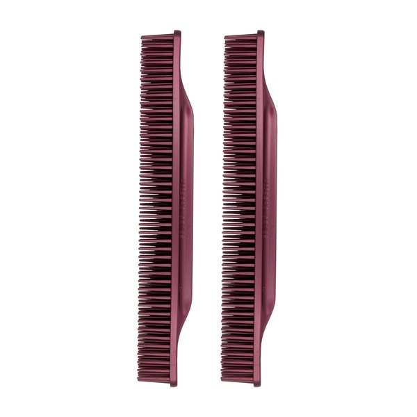 Allegro Combs #70 Wide Tooth Combs Defining Brush Comb 3-Row Wide Tooth For Curly Hair Comb For Women Curly Hair, Hair Stylists Hair Comb 2 Piece (Burgundy)