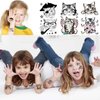 ANIUVOT 24 Sheets Cat Tattoos Temporary for Kids and Adults, Cute Cartoon Kitten Meow Body Stickers in Bulk, Farm Animal Birthday Party Favors for Children and Pet Lovers