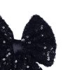 Radhu & Kabby Hairbow For Girls | Trendy Bow Tie Clip | Fancy & Stylish | Anti-Hair Fall Hairclips | Same Product As Pic | Shiny Sequin Hair Bow | Black Color | Pack of 1