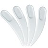 PANA Curved Boomerang Disposable Plastic Cosmetic Spatula for Mixing and Sampling Makeup, Skincare, Creams, Lotions, and Masks (White, 1 Pack)