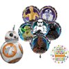 Anagram Star Wars BB8 Birthday Party Supplies Balloon Bouquet Decorations