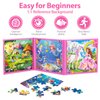 Princess Magnetic Puzzles for Toddlers 3-5 Girls, 20-25-30 Pieces Mermaid Puzzles for Kids Ages 4-6, Kids Puzzles Travel Entertainment Toys Magnet Puzzles for 2 3 4 5 6 Year Old Girls Birthday Gifts