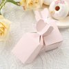 TABLECLOTHSFACTORY 25 Pack Blush Vase Shape Favor Boxes With Satin Ribbons Cardboard Wedding Gift Boxes