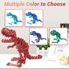 Varuotu 3D Printed Dinosaur Bones 3D Printed Animals Dino Full Articulated T-Rex Toys Home Office Decor Executive Desk Toys Gifts,Adults Fidget Toys for Autism/ADHD (Red.E)