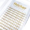 HAICHER Colored Lash Extensions CC Curl 9-18mm Mixed Lash Trays, Holographic Lash Tinsel for Eyelash Extension (Silver, Spike)
