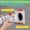 VIWINVELA Dryer Vent Wall Plate Quick Connector Snap to Vent Dryer Dock Connector Kit Fits 4 Inch Hose (Dryer Vent Connector)