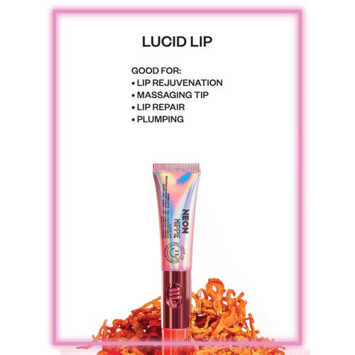 Neon Hippie Lucid Lip Serum with Massaging Tip penetrating moisture treatment 7 mushroom complex
