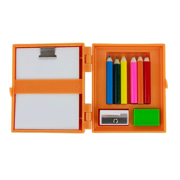 World's Smallest You Create Artist Drawing Kit. Miniature Creative Art Craft Set. Includes: 6 Color Pencils, Sharpener, Eraser, Pad, and Drawing Board/Easel.