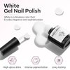 modelones Gel Nail Polish, 1 Pcs 15 ML White Gel Nail Polish Soak Off White Gel Polish White Nail Polish Art Design for Women Girl Nail Lovers Gift Salon DIY Winter Christmas Gel Manicure