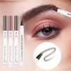 Microblading Eyebrow Pen, Waterproof Microblading Eyebrow Pen Pencil Natural Makeup Fine Stroke Eyebrow Pencil, Upgraded Eye Brown Makeup Long-Lasting Waterproof Eyebrow Pencil (Dark Brown)