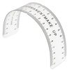 Healifty Eyebrow Embroidery Ruler Plastic Curved Makeup Brow Ruler Tattoo Measure Tools for Lady