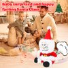 Funny Talking Vibrating Spinning Tooting Santa Claus with Toot Sounds Plays JINGLE BELLS Interactive Christmas Plush Toy with Box White Elephant Xmas Gift for Kids Adults Xmas Decoration 11”