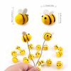 Saktopdeco 1.2 Inch Wool Felt Bees for Crafts Bulk Bumble Bee Plush Decor for Baby Shower Decorations Gift Holiday Wreath DIY Crafts (20 PCS)