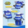 Super Wings - 5" Transforming Leo Airplane Toys Action Figure | Airplane to Robot | Season 5 New Character | Fun Toy Plane for 3 4 5 Years Old Boys and Girls | Preschool Birthday Gift for Kids , Blue
