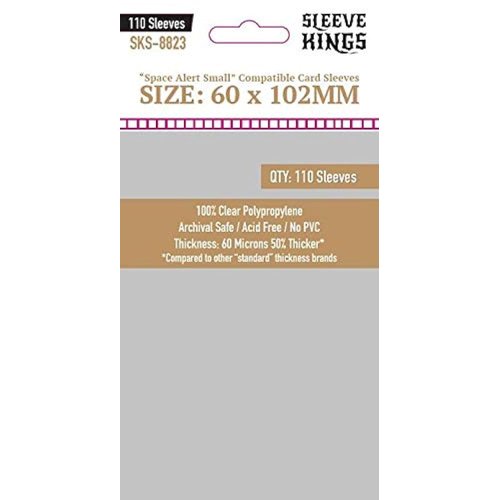Sleeve Kings Space Alert Card Sleeves (60mm x 102mm) - 110 Pack, 60 Microns