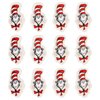 Amscan Party City Dr Seuss Cat in The Hat Rubber Erasers, 12 Count - Dr. Seuss Kids Birthday Supplies & Party Favors for Classroom - Kids Pencil Erasers for School Desk
