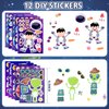 SNLN 84Pcs Outer Space Party Favors Astronaut Birthday Supplies Bag Bouncy Ball Scratch Paper Necklace Silicone Bracelet Diy Sticker Goodie Bag Stuffer Kids Boys Galaxy Themed Party Favors