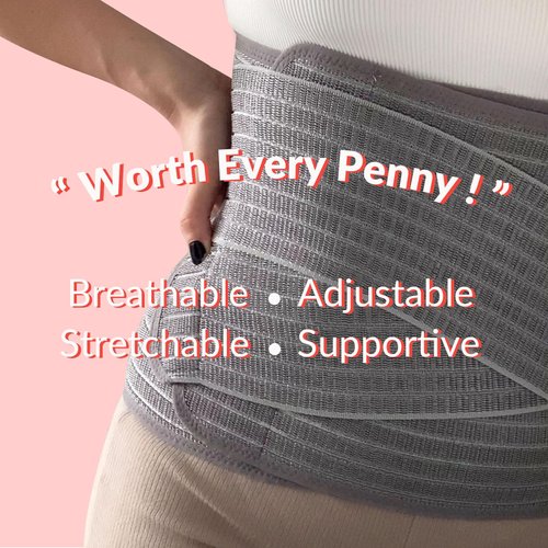 Mamaway Postpartum Belly Band, Girdle for Postnatal, Adjustable Belly Wrap, C-section Recovery Binder, Abdominal Support, Back Pain Relief (Polyester Made with Bamboo Charcoal Fiber)