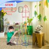 Creative Straw STEM Building Toys 450Pcs Aged for 3-5 5-7 Preschool Kids Constructor Toy Thin Tube Toy DIY Educational Interlocking Plastic Engineering Toys Kit for Boys and Girls