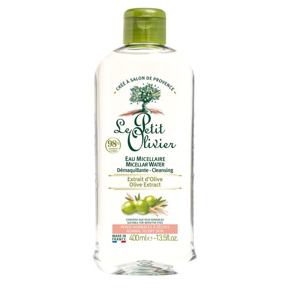 Le Petit Olivier Cleansing Micellar Water - Enriched with Olive Extract - Gently Cleanses Skin - Made with Natural Origin Ingredients - 13.5 oz Cleanser