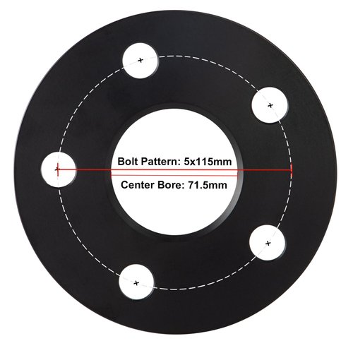 VLAOSCHI Forged Black 5x115 Hubcentric Wheel Spacers 3mm with 71.5mm Center Bore Compatible with Dodge 5 Lug 2009-2024 Challenger | 2006-2024 Charger | 2005-2008 Magnum | 2005-2018 300- Pack of 2