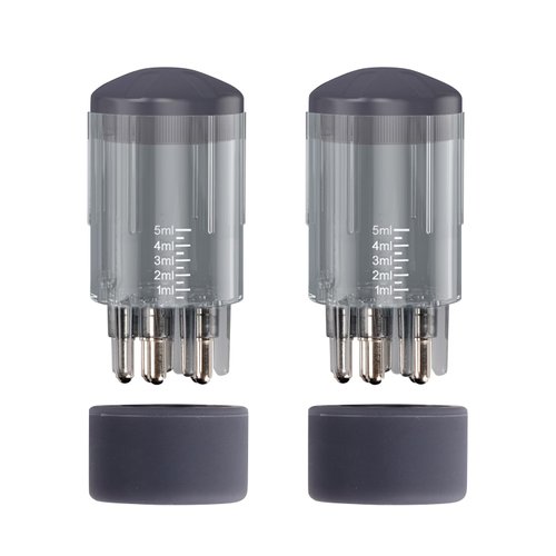 GTUDOR 2Pcs Scalp Applicator Comb, Hair Oil Applicator Brush, Oil Applicator Bottle for Hair Growth, Follicle Care Treat, Hair Loss Thinning (Grey)