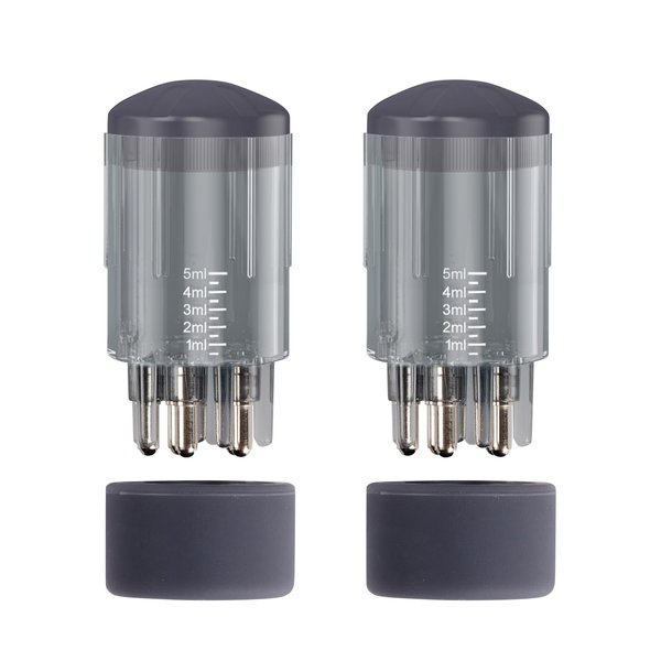 GTUDOR 2Pcs Scalp Applicator Comb, Hair Oil Applicator Brush, Oil Applicator Bottle for Hair Growth, Follicle Care Treat, Hair Loss Thinning (Grey)