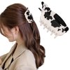 Cow Print Stuff, Hapdo Cow Hair Clips Gifts for Women, Cute, Acetate Funny Farm Animal Hair Claw Clip Western Hair Accessories