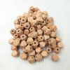 Natural Wood Geometric Hexagon Beads 10mm Polygon Ball Wooden Loose Spacer Beads for Crafts DIY Jewelry Making (10mm-100pcs)