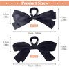 CustomyLife 2pcs Bow Hair Claw Clip for Women, Non-Slip Black Bowknot Hair Clip, Bun Updo Big Hair Barrettes Accessories Halloween Christmas for Long Short Curly Straight Thick Thin Wavy Hair