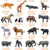 Flormoon 16Pcs Mini Animals Figures, Realistic Wild Animals Toys for Cupcake Toppers, Learning Educational Toys, Birthday Party Favors Gift for Kids Toddlers