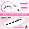 Fluffy Lash Clusters Kit 120pcs DIY Lash Extension Kit, Wispy Lash Clusters Kit Natural 8-16mm Thick Volume Eyelashes Extension Kit with Lash Bond and Seal and Lash Tweezers.(120P-07A-Kit)