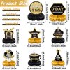 8 Pieces Retirement Party Decorations Retirement Honeycomb Centerpieces Gold and Black Retirement Table Decorations for Man and Women Happy Retirement Party Supplies, Adventure Begin