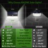 NACINIC 318 LED Solar Outdoor Lights Motion Sensor with 3 Lighting Modes, 270° Wide Angle Lighting, IP67 Waterproof Security Solar Powered Flood Lights for Outside Fence Wall Yard(6500K, 4 Pack)