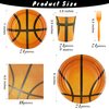 durony 144 Pieces Basketball Paper Plates and Napkins Dinnerware Set Basketball Birthday Party Tableware Supplies Includes Paper Plates Napkins Forks Serve 24 for Sports Basketball Party Supplies