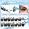 Lash Clusters 84 Pcs Cluster Lashes Eyelash Clusters DIY Cluster Eyelash Extensions Individual Lashes Thin Band & Soft(Sprout,C-8-16mix)
